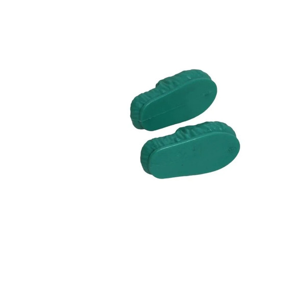 Fashion Doll Shoes Slippers Green Unbranded Slip On Textured 1" Length - Picture 3 of 4